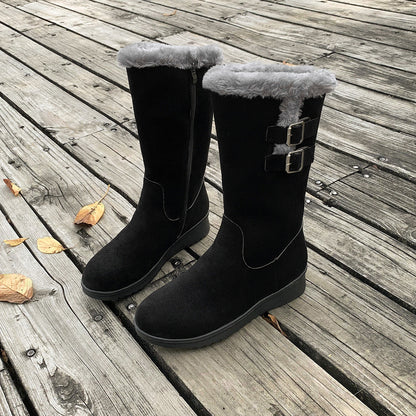 Minh | Orthopedic Faux-Fur Buckle Mid-Calf Winter Boots