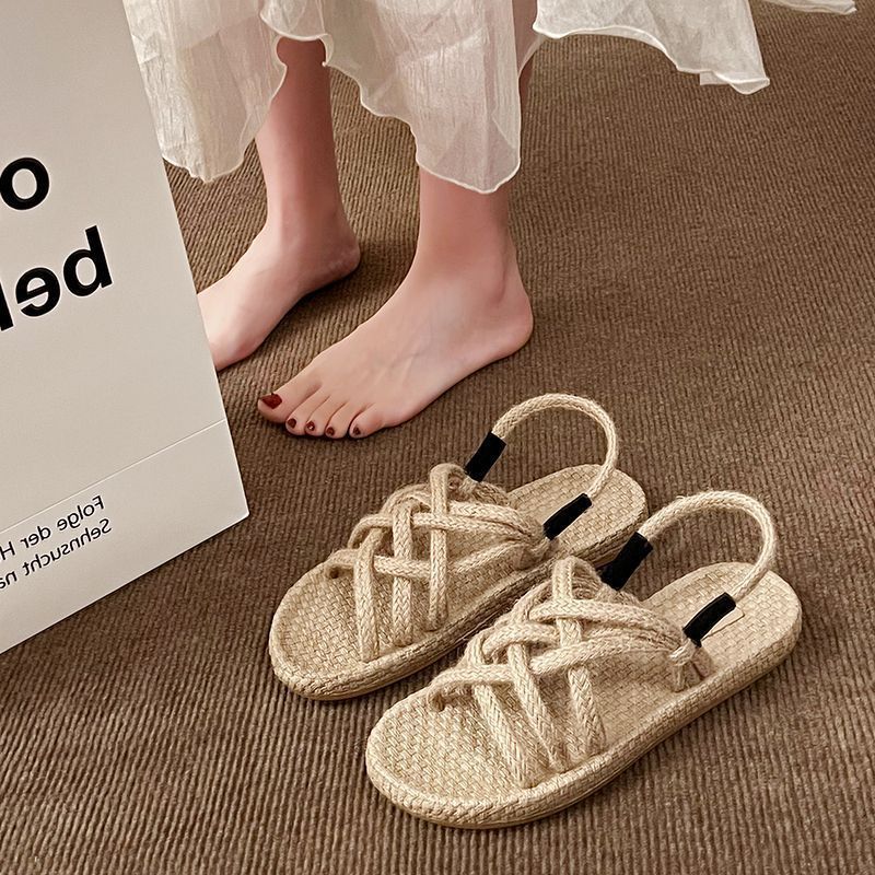 OrthoCare Handmade Braided Strappy Flat Sandals