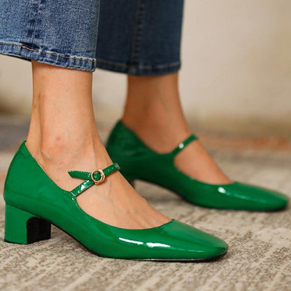 OrthoCare Mid-Heel Pumps - Square Toe Comfort