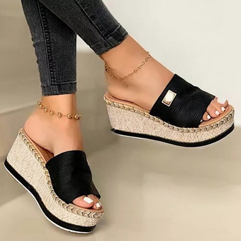 OrthoCare Platform Wedge Sandals - Unique Elegance