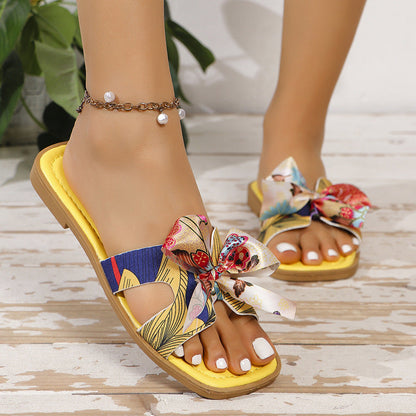 OrthoCare Ribbon Bow Sandals - Unique Summer Elegance