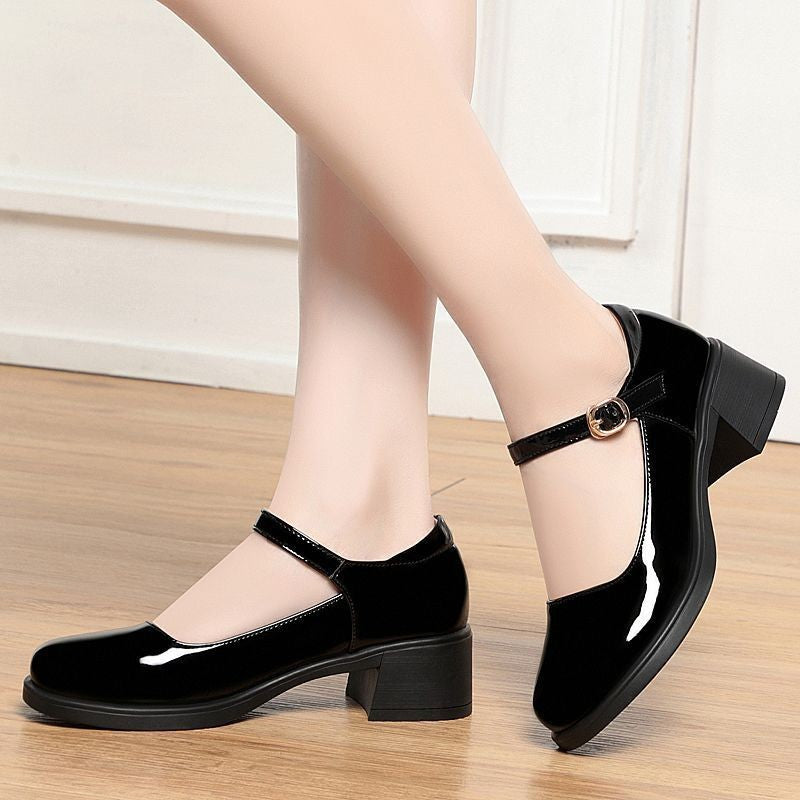 Jovianne | Women’s Orthopedic Mary Jane Block Heel Pumps
