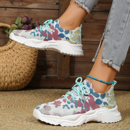 OrthoCare Women’s Tie-Dye Knit Sneakers – Lightweight Breathable Comfort Shoes