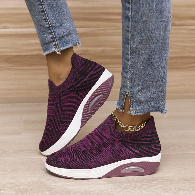 OrthoCare Lightweight And Breathable Striped Mesh Shoes
