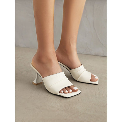 Ainsley | Women’s Orthopedic Square Toe Kitten Heel Mule Sandals