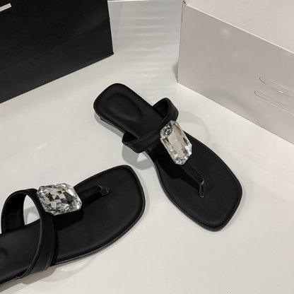 OrthoCare | Crystal Toe Ring Flat Sandals