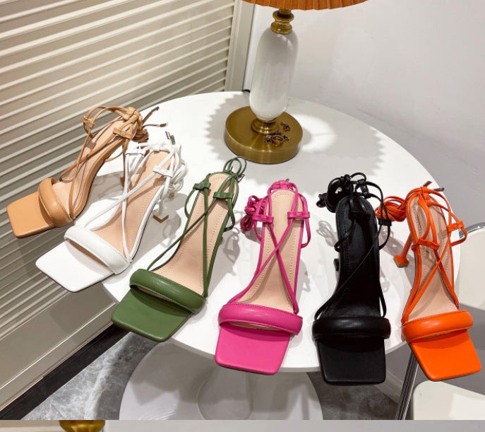 OrthoCare Cut-Out Stiletto Heels With Ankle Strap - Unique Elegance