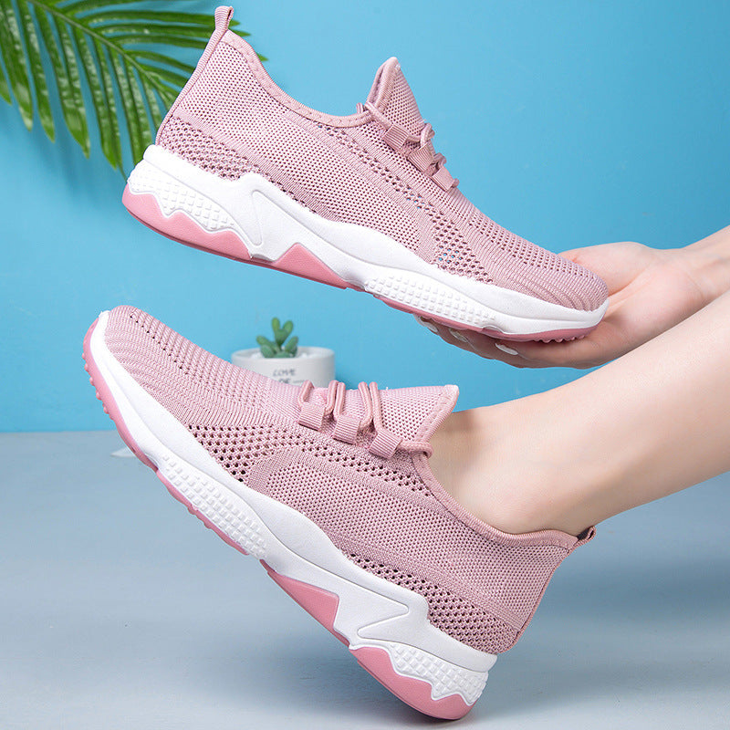 OrthoCare Women’s Breathable Knit Sneakers – Lightweight Cushioned Comfort Walking Shoes