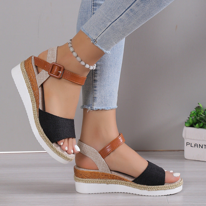 Daciana | Women’s Orthopedic Espadrille Strap Wedge Sandals