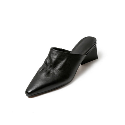Bhavya | Women’s Orthopedic Pointed Toe Low Heel Mule Pumps