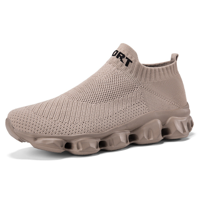 Orthopedic Air Sole Slip-On Sneakers – Breathable Knit Lightweight Comfort Walking Shoes