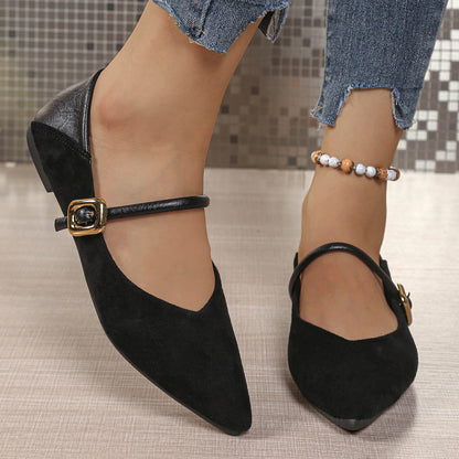 OrthoCare Suede Flats - Wide Fit Comfort Shoes