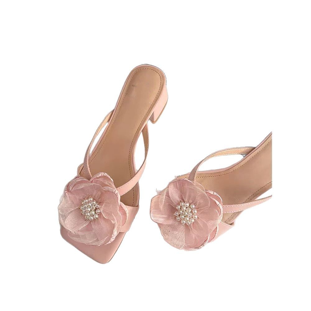 Kestra | Women’s Orthopedic Floral Square Toe Slide Sandals
