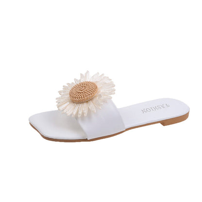 Ravena | Women’s Orthopedic Daisy Accent Comfort Slide Sandals