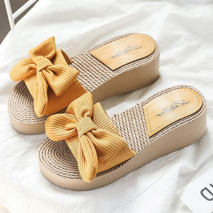 Xylissa | Women’s Orthopedic Bow Knot Platform Slide Sandals