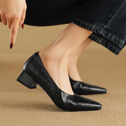 OrthoCare Pointed Toe Low Heel Shoes - Ergonomic