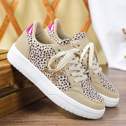 OrthoCare Unique Leopard Print Sneakers For Men And Women - Retro Style