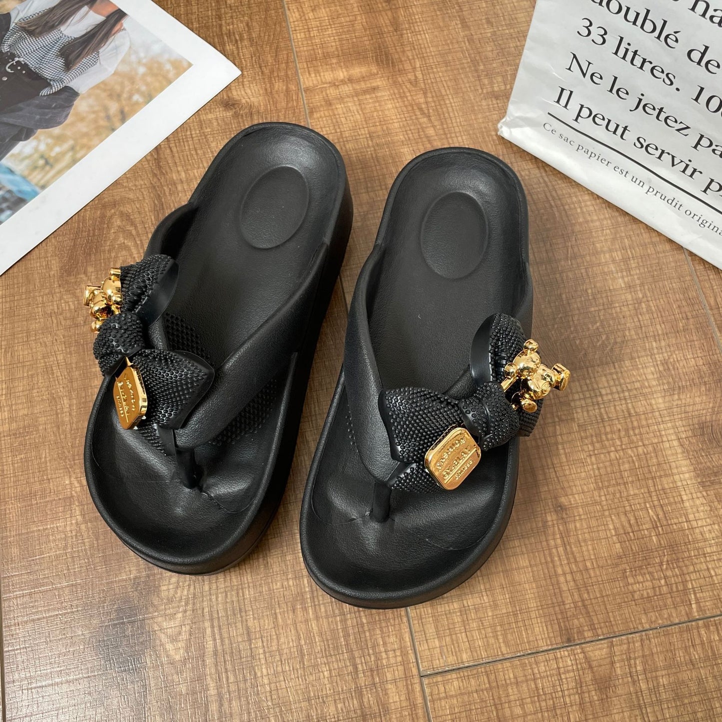 Illyria | Women’s Orthopedic Flower Accent Comfort Slides