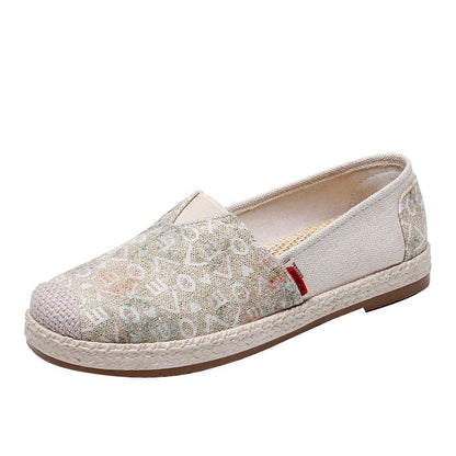 Orthopedic Printed Canvas Slip-On Shoes – Lightweight Breathable Everyday Flats