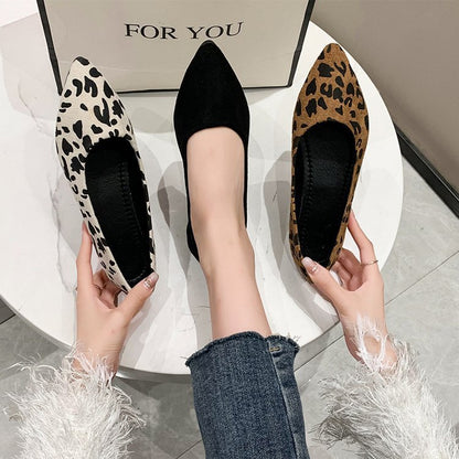 OrthoCare Leopard Flats - Pointed Toe Comfort