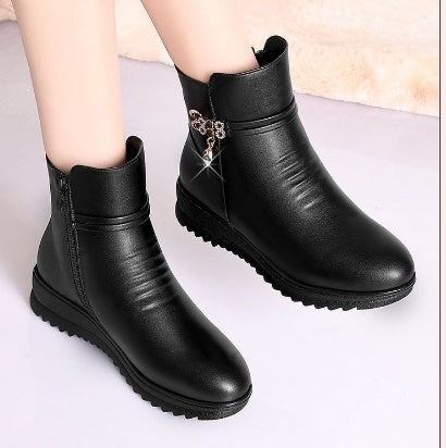 OrthoCare Leather Boots - Non Slip Soft Sole Women