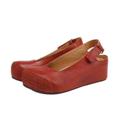 Elara | Orthopedic Handcrafted Leather Slingback Comfort Flats