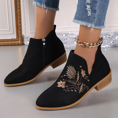OrthoCare Printed Short Boots - Pointed Toe Comfort