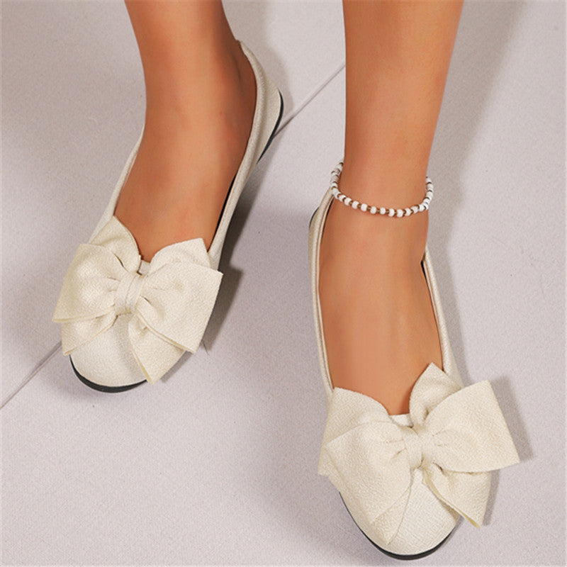OrthoCare New Flat Shoes With Bow - Casual Elegance