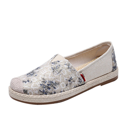 Orthopedic Printed Canvas Slip-On Shoes – Lightweight Breathable Everyday Flats