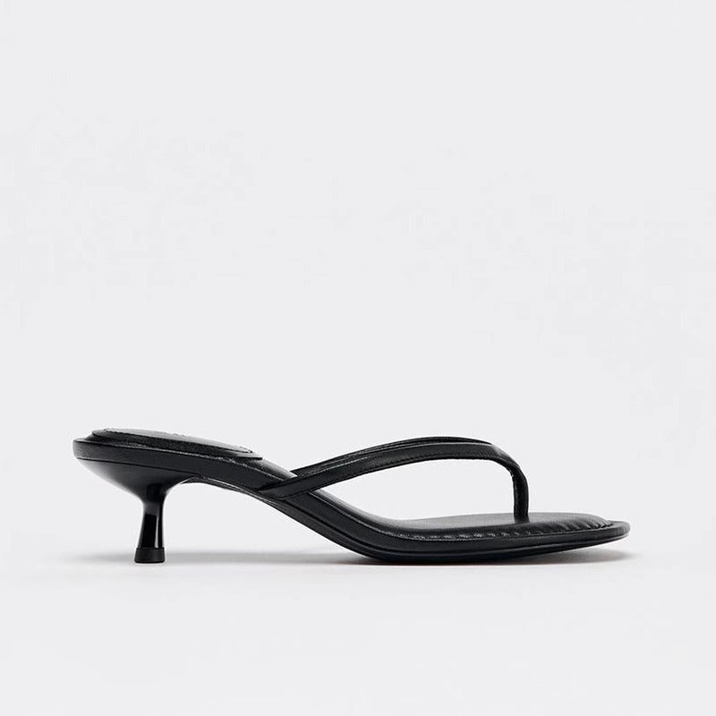 Queniva | Women’s Orthopedic Kitten Heel Thong Sandals