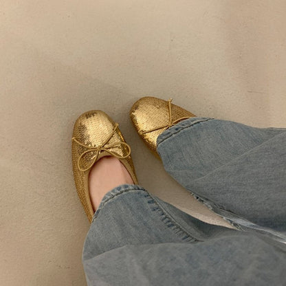 Arielle | Women’s Orthopedic Metallic Ballet Flat Shoes