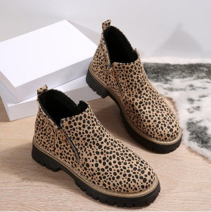 OrthoCare Suede Ankle Boots - Side Zipper Comfort