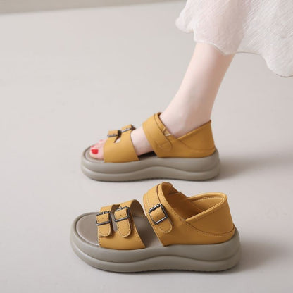 OrthoCare | Double Buckle Platform Sandals