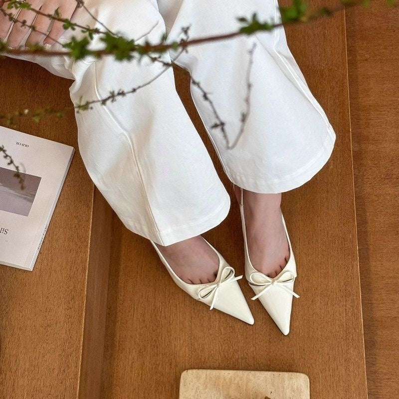 Galadriel | Women’s Orthopedic Bow Pointed Toe Slingback Heels