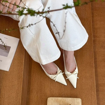 Galadriel | Women’s Orthopedic Bow Pointed Toe Slingback Heels