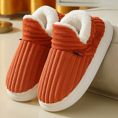 Lala | Orthopedic Plush Corduroy Indoor Slippers – Warm Comfort for Home