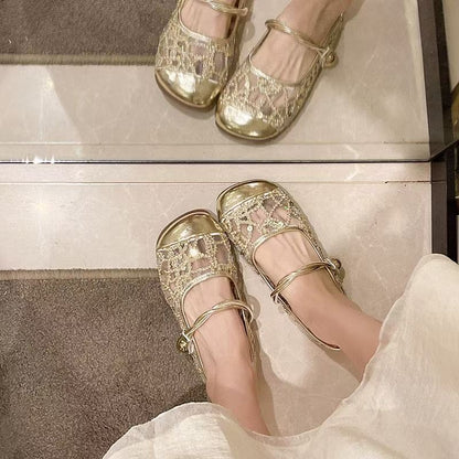 OrthoCare | Floral Lace Mary Jane Ballet Flats