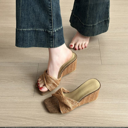 Cressa | Women’s Orthopedic Bow Wedge Slide Sandals