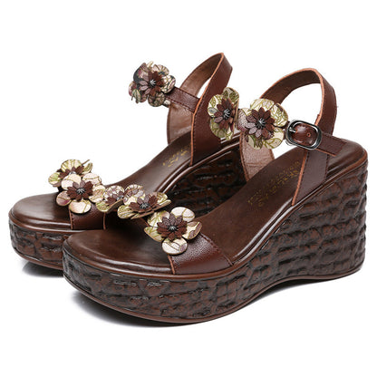 Quorra | Women’s Orthopedic Floral Embellished Wedge Sandals