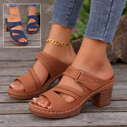 OrthoCare Unique Square-Heeled Sandals For A Stylish Summer