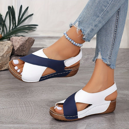 Francesca | Orthopedic Women’s Color Block Open-Toe Slingback Sandals