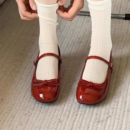 OrthoCare Mary Jane Shoes - Red Supportive Comfort
