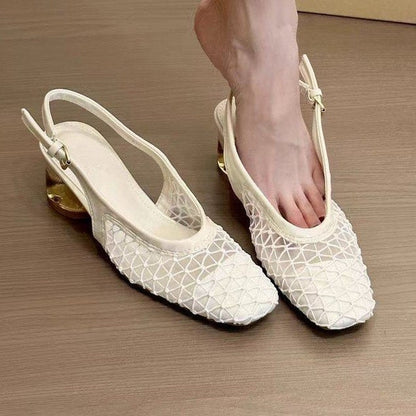 Evarose | Women’s Orthopedic Woven Slingback Ballet Flats