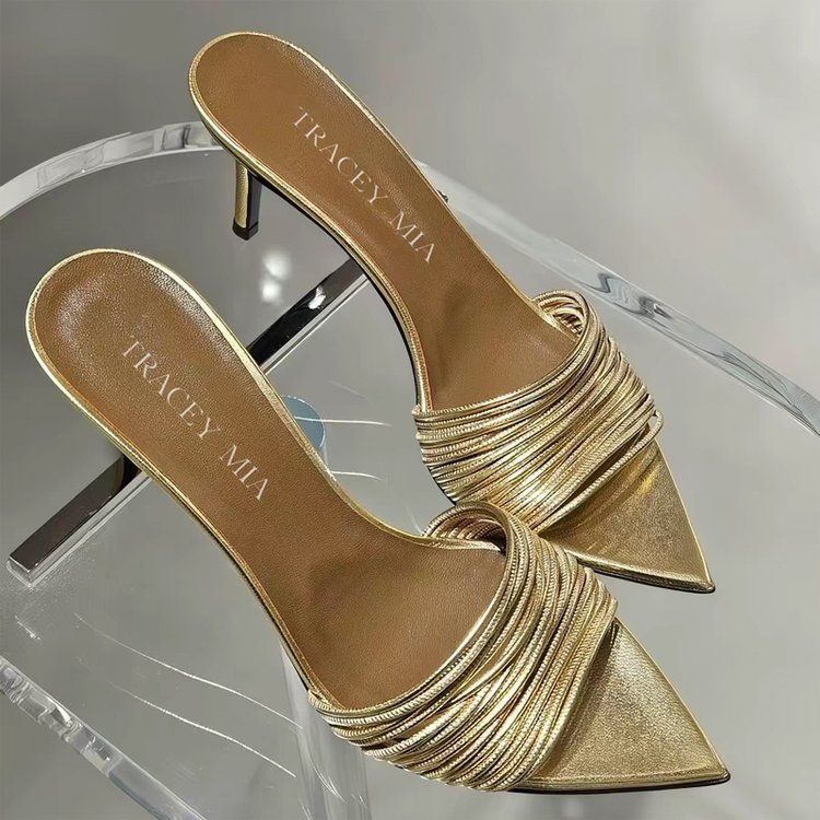 Aelira | Women’s Orthopedic Clear Block Heel Mule Sandals