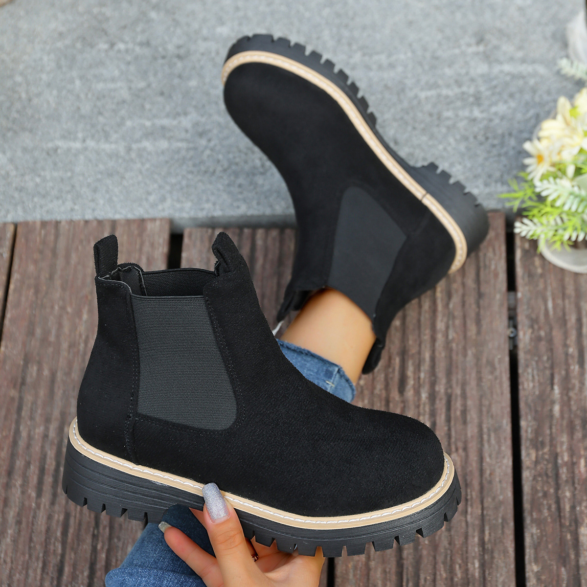 OrthoCare Square-Heeled, Round-Toe Boots For A Unique Style