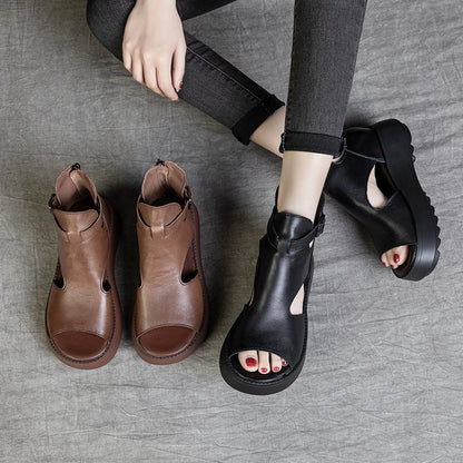 OrthoCare Peep-Toe Ankle Boot Sandals
