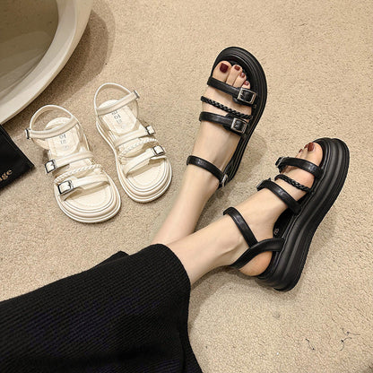 Selene | Women’s Orthopedic Triple Strap Platform Sandals