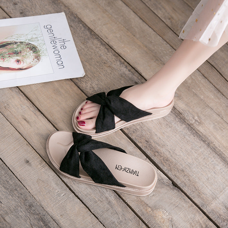 Quinette | Women’s Orthopedic Bow Knot Comfort Slide Sandals