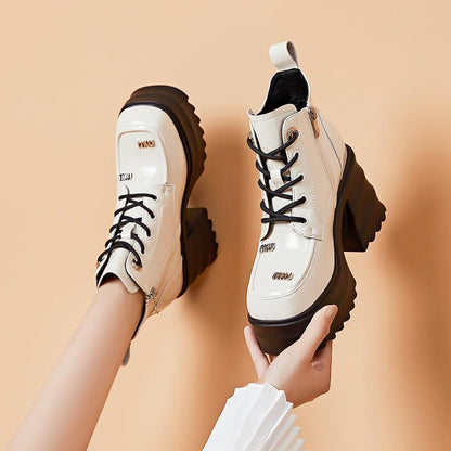 Martina | Orthopedic Thick  High Heel  Ankle Boots