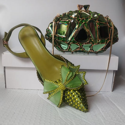 Finette | Women’s Orthopedic Rhinestone Pointed Toe Slingback Heels